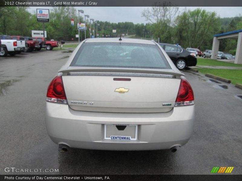 Gold Mist Metallic / Gray 2012 Chevrolet Impala LT