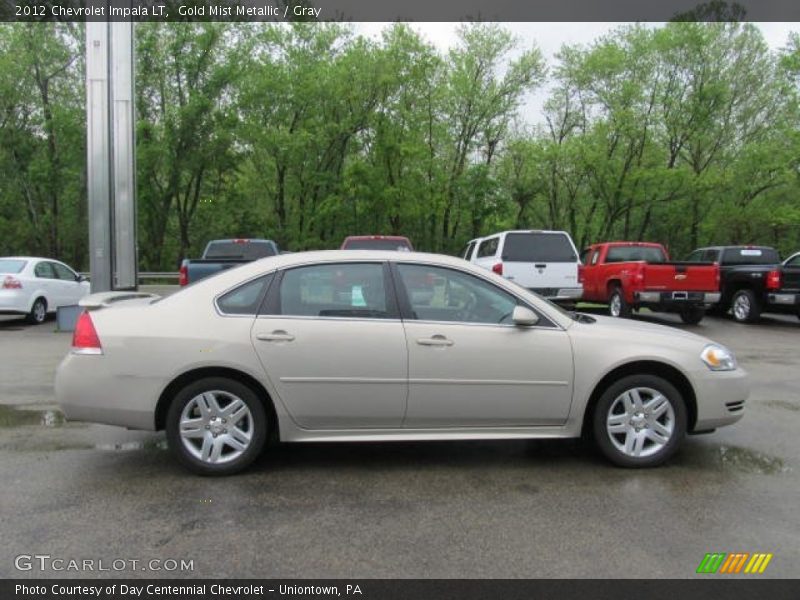 Gold Mist Metallic / Gray 2012 Chevrolet Impala LT