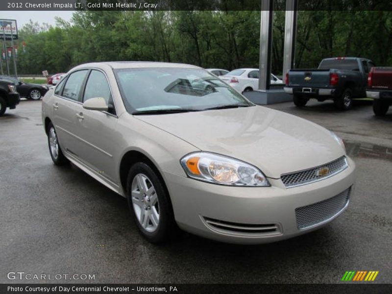 Gold Mist Metallic / Gray 2012 Chevrolet Impala LT