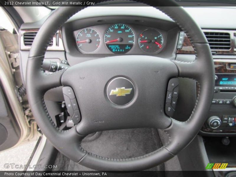 Gold Mist Metallic / Gray 2012 Chevrolet Impala LT