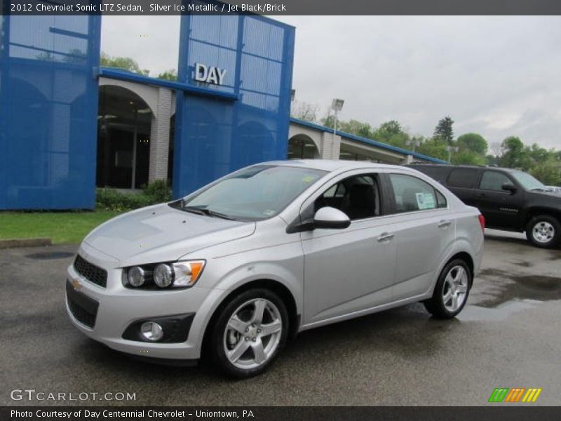 Silver Ice Metallic / Jet Black/Brick 2012 Chevrolet Sonic LTZ Sedan