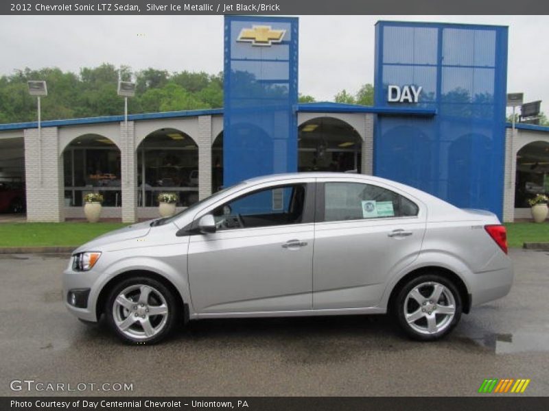 Silver Ice Metallic / Jet Black/Brick 2012 Chevrolet Sonic LTZ Sedan