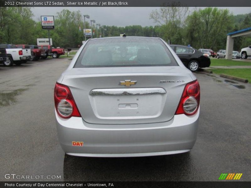 Silver Ice Metallic / Jet Black/Brick 2012 Chevrolet Sonic LTZ Sedan