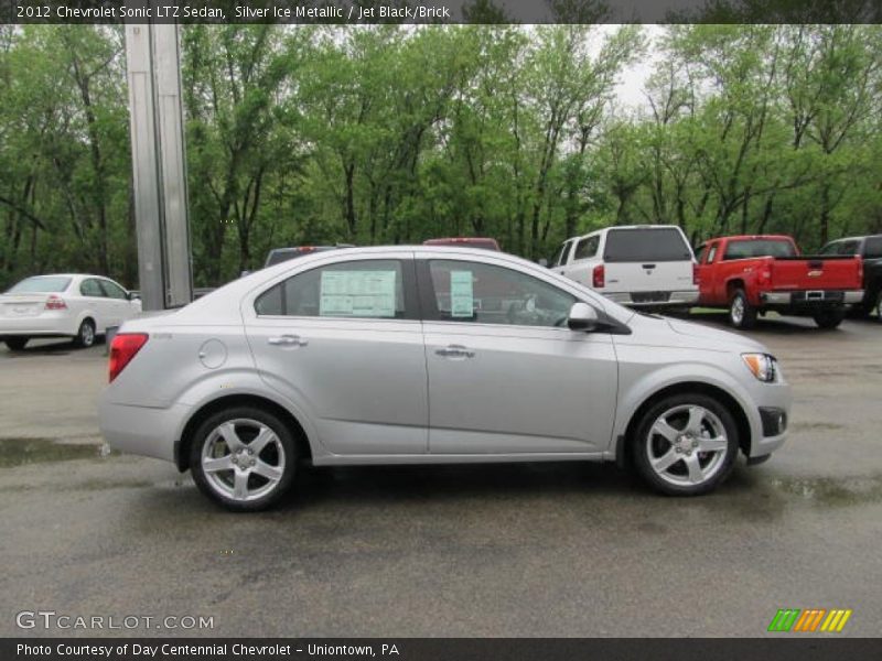 Silver Ice Metallic / Jet Black/Brick 2012 Chevrolet Sonic LTZ Sedan