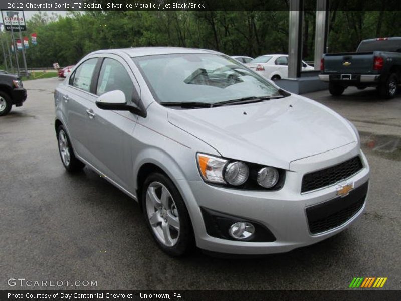 Silver Ice Metallic / Jet Black/Brick 2012 Chevrolet Sonic LTZ Sedan