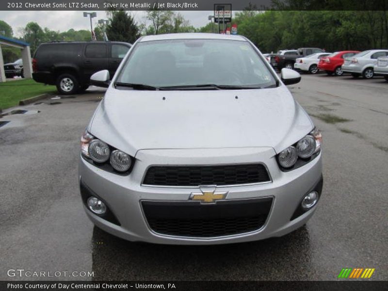 Silver Ice Metallic / Jet Black/Brick 2012 Chevrolet Sonic LTZ Sedan