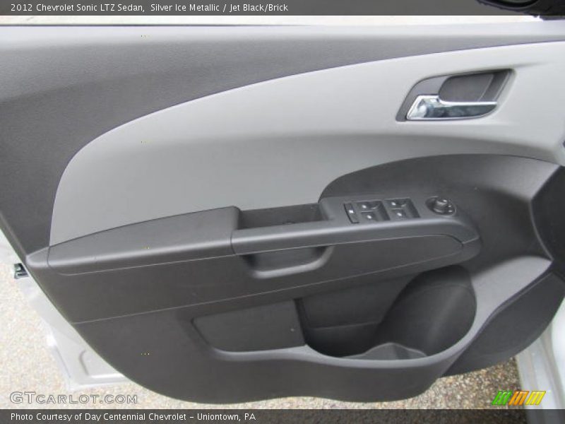 Silver Ice Metallic / Jet Black/Brick 2012 Chevrolet Sonic LTZ Sedan