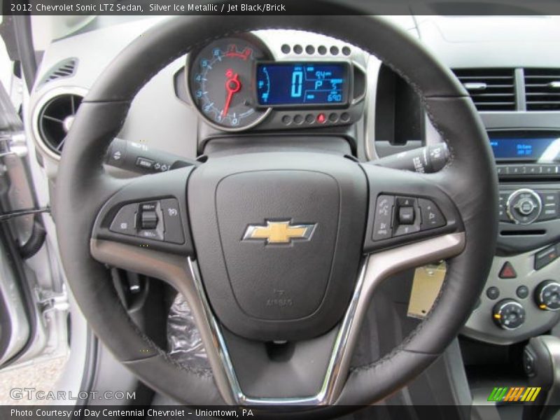 Silver Ice Metallic / Jet Black/Brick 2012 Chevrolet Sonic LTZ Sedan