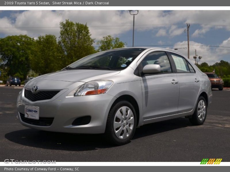Silver Streak Mica / Dark Charcoal 2009 Toyota Yaris S Sedan