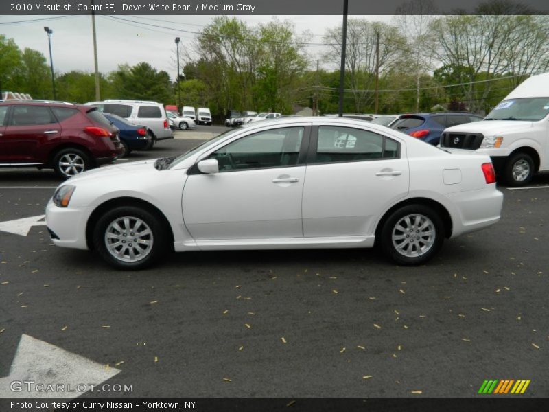 Dover White Pearl / Medium Gray 2010 Mitsubishi Galant FE