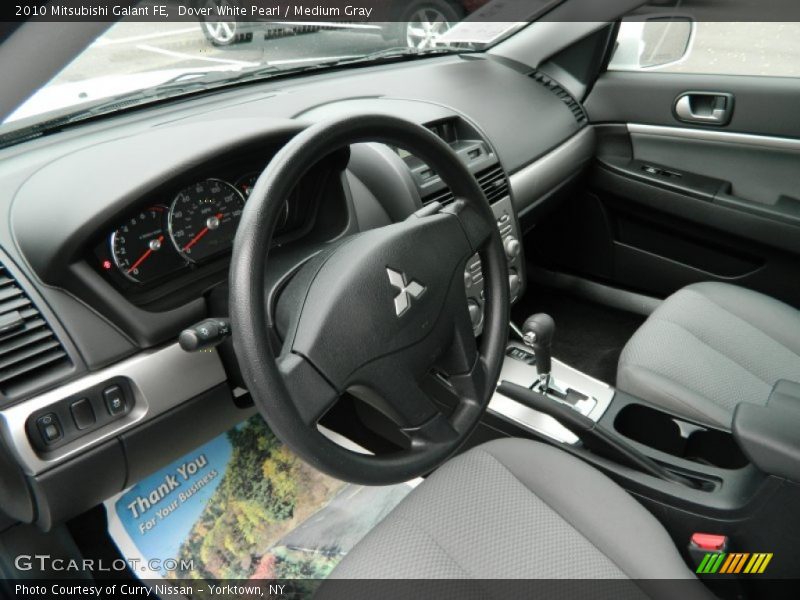 Dover White Pearl / Medium Gray 2010 Mitsubishi Galant FE