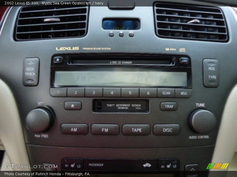 Mystic Sea Green Opalescent / Ivory 2002 Lexus ES 300