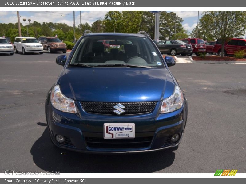 Deep Sea Blue Metallic / Black 2010 Suzuki SX4 Crossover Touring AWD