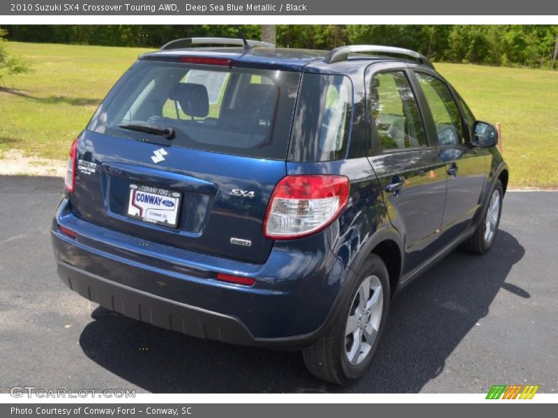 Deep Sea Blue Metallic / Black 2010 Suzuki SX4 Crossover Touring AWD