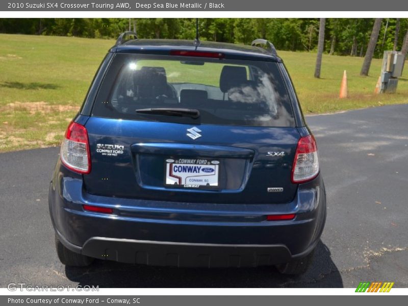 Deep Sea Blue Metallic / Black 2010 Suzuki SX4 Crossover Touring AWD