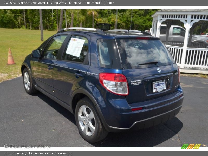Deep Sea Blue Metallic / Black 2010 Suzuki SX4 Crossover Touring AWD
