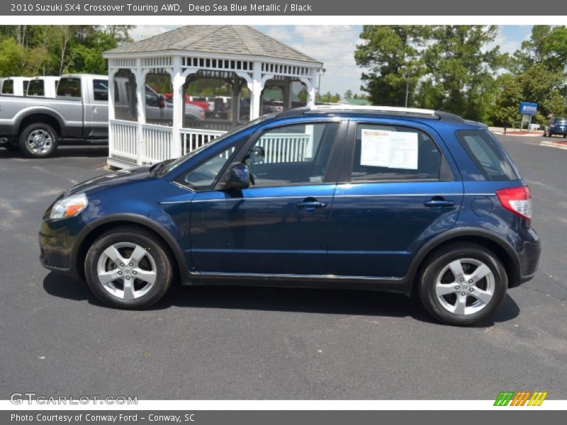 Deep Sea Blue Metallic / Black 2010 Suzuki SX4 Crossover Touring AWD