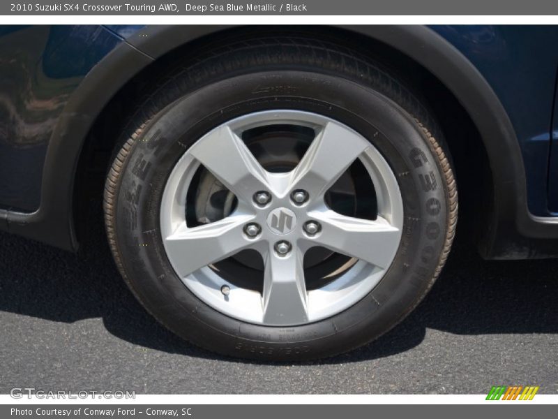 Deep Sea Blue Metallic / Black 2010 Suzuki SX4 Crossover Touring AWD