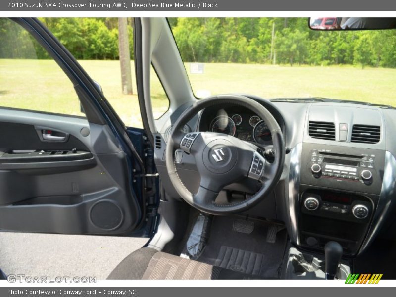 Deep Sea Blue Metallic / Black 2010 Suzuki SX4 Crossover Touring AWD