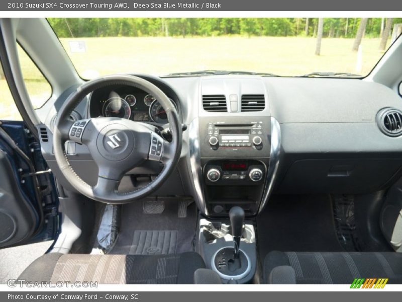 Deep Sea Blue Metallic / Black 2010 Suzuki SX4 Crossover Touring AWD