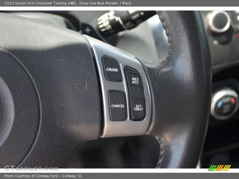 Deep Sea Blue Metallic / Black 2010 Suzuki SX4 Crossover Touring AWD
