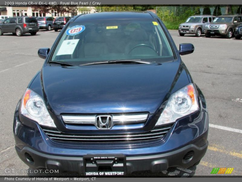 Royal Blue Pearl / Gray 2009 Honda CR-V EX-L 4WD