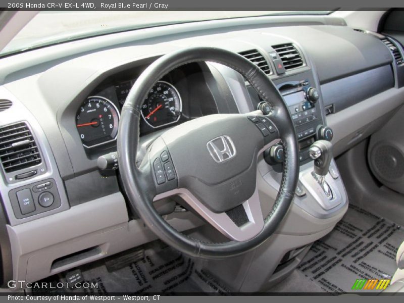 Royal Blue Pearl / Gray 2009 Honda CR-V EX-L 4WD