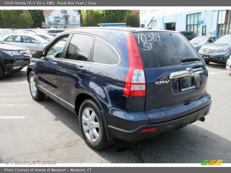 Royal Blue Pearl / Gray 2009 Honda CR-V EX-L 4WD