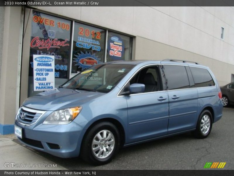 Ocean Mist Metallic / Gray 2010 Honda Odyssey EX-L