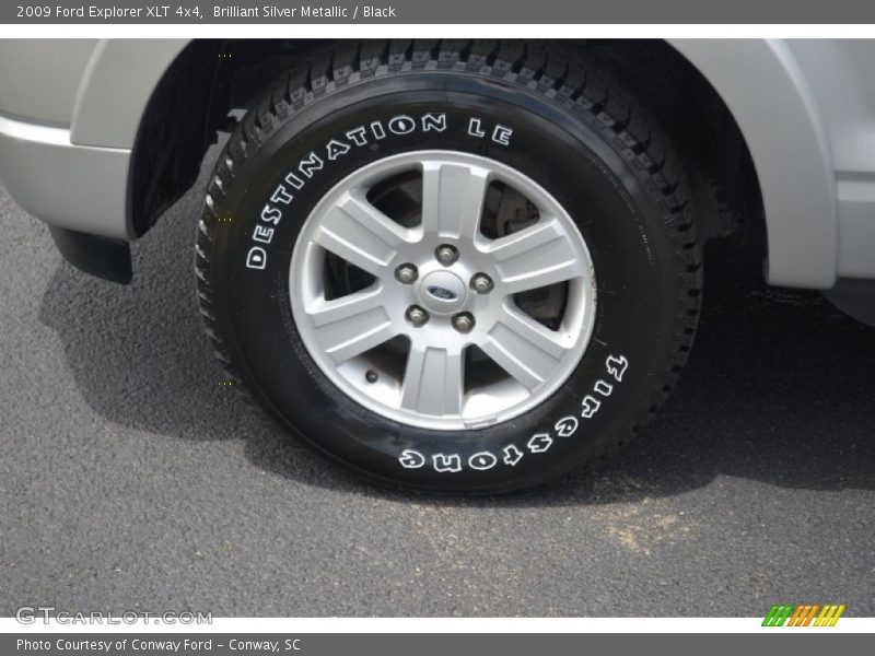 Brilliant Silver Metallic / Black 2009 Ford Explorer XLT 4x4