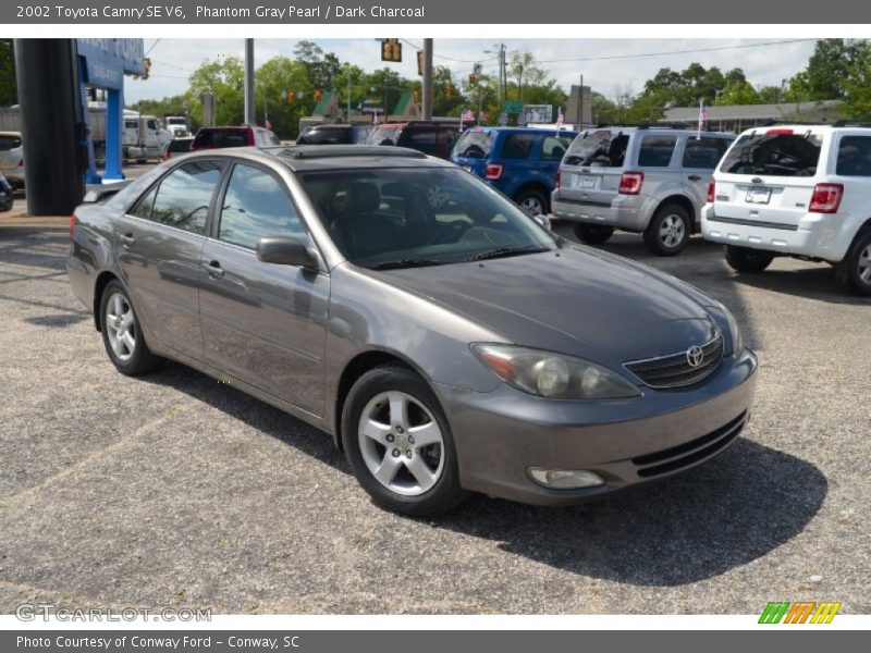 Phantom Gray Pearl / Dark Charcoal 2002 Toyota Camry SE V6