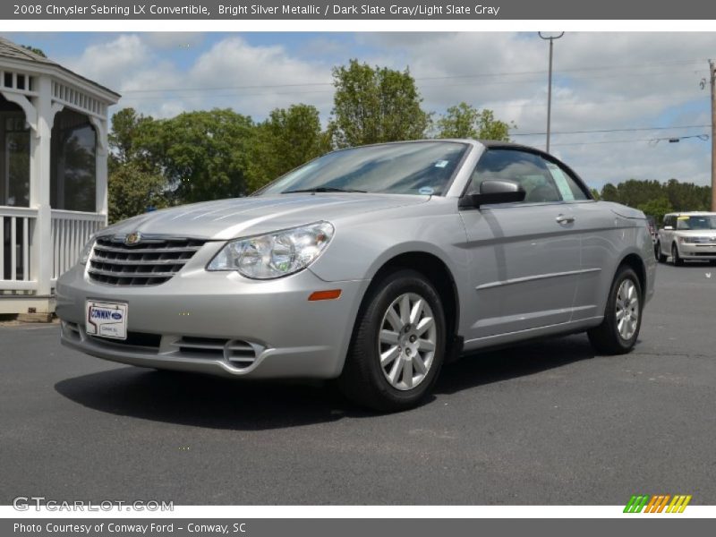 Bright Silver Metallic / Dark Slate Gray/Light Slate Gray 2008 Chrysler Sebring LX Convertible