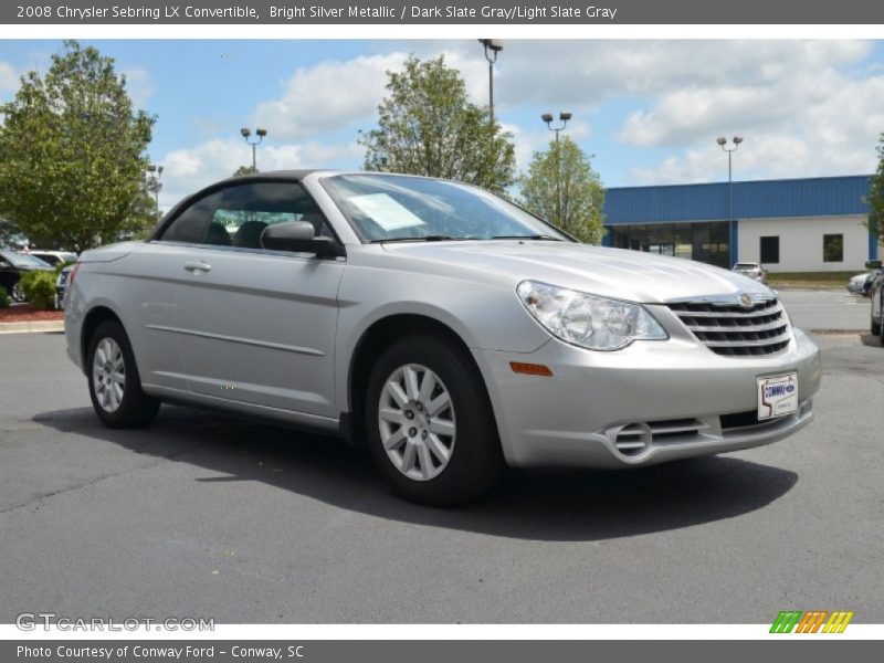 Bright Silver Metallic / Dark Slate Gray/Light Slate Gray 2008 Chrysler Sebring LX Convertible
