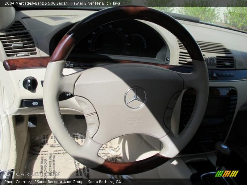 Pewter Silver Metallic / Java 2004 Mercedes-Benz S 500 Sedan