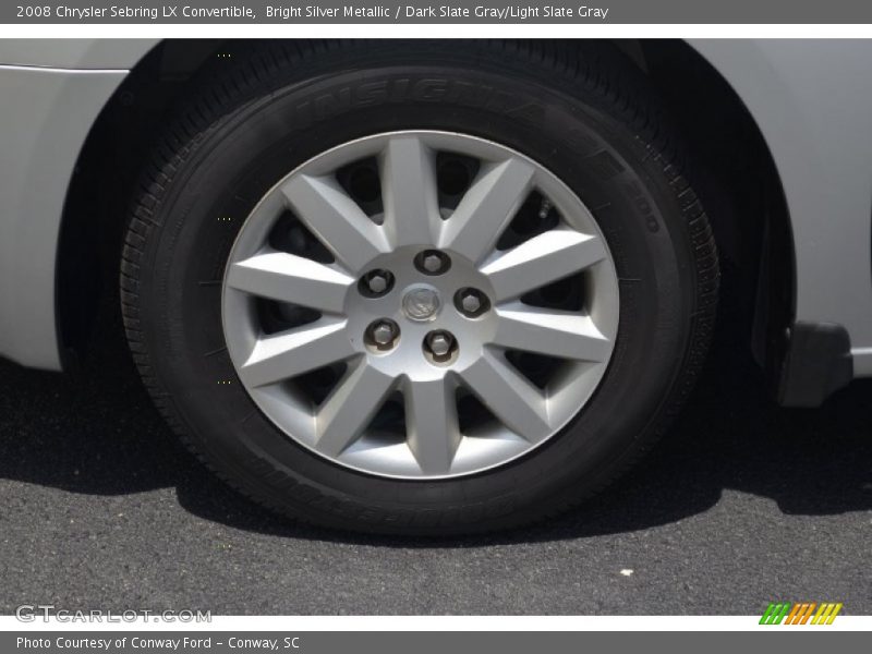 Bright Silver Metallic / Dark Slate Gray/Light Slate Gray 2008 Chrysler Sebring LX Convertible