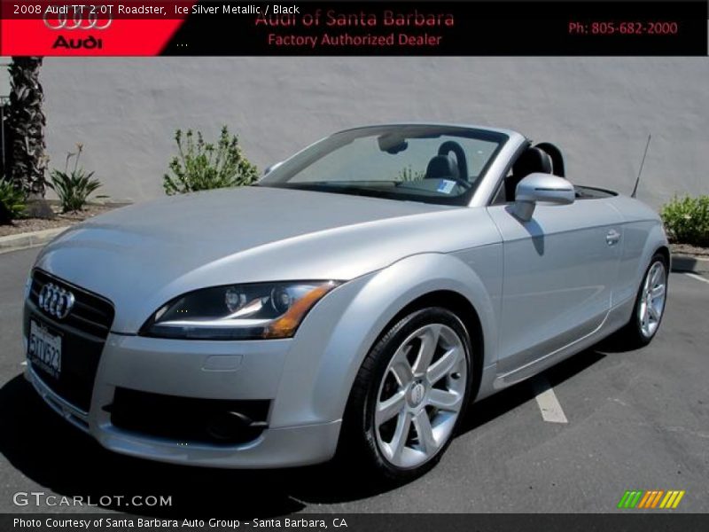 Ice Silver Metallic / Black 2008 Audi TT 2.0T Roadster