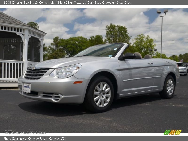 Bright Silver Metallic / Dark Slate Gray/Light Slate Gray 2008 Chrysler Sebring LX Convertible
