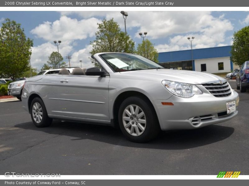 Bright Silver Metallic / Dark Slate Gray/Light Slate Gray 2008 Chrysler Sebring LX Convertible