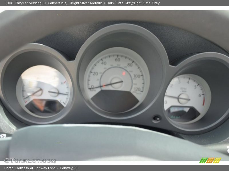 Bright Silver Metallic / Dark Slate Gray/Light Slate Gray 2008 Chrysler Sebring LX Convertible