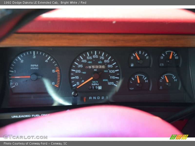  1992 Dakota LE Extended Cab LE Extended Cab Gauges