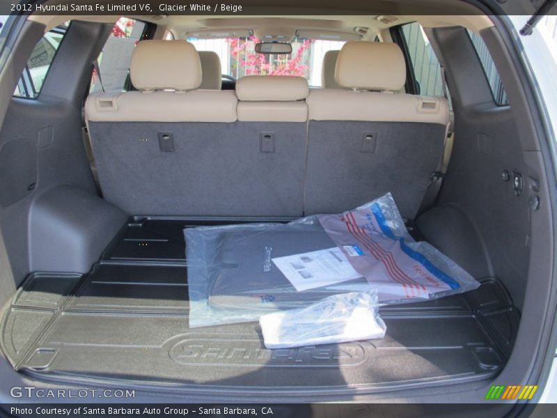 Glacier White / Beige 2012 Hyundai Santa Fe Limited V6