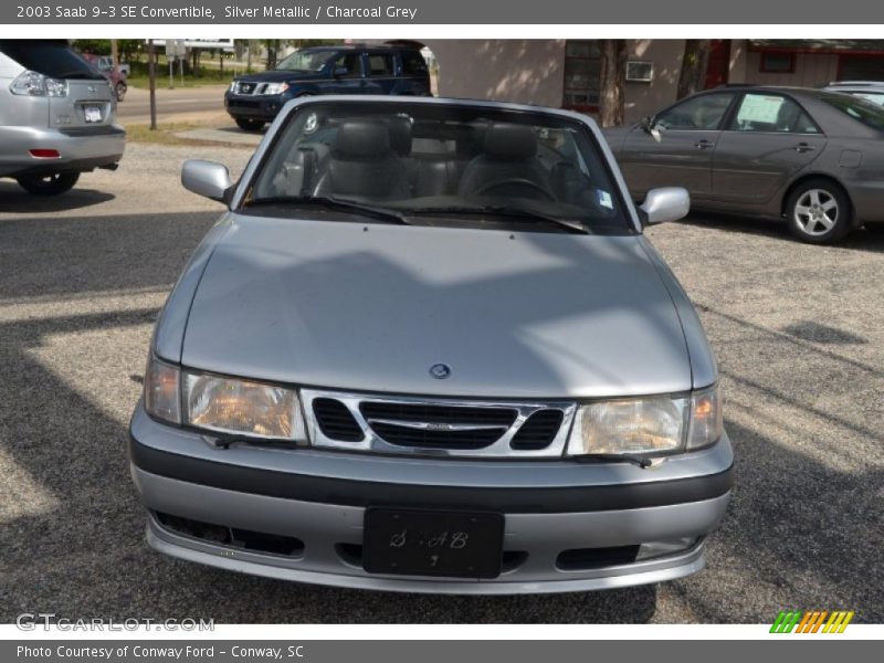 Silver Metallic / Charcoal Grey 2003 Saab 9-3 SE Convertible