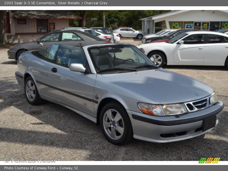 Silver Metallic / Charcoal Grey 2003 Saab 9-3 SE Convertible