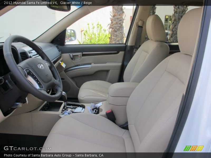 Glacier White / Beige 2012 Hyundai Santa Fe Limited V6