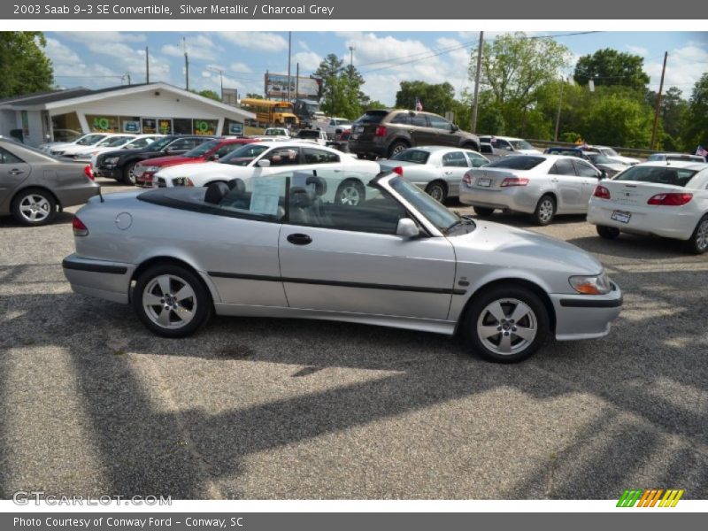 Silver Metallic / Charcoal Grey 2003 Saab 9-3 SE Convertible