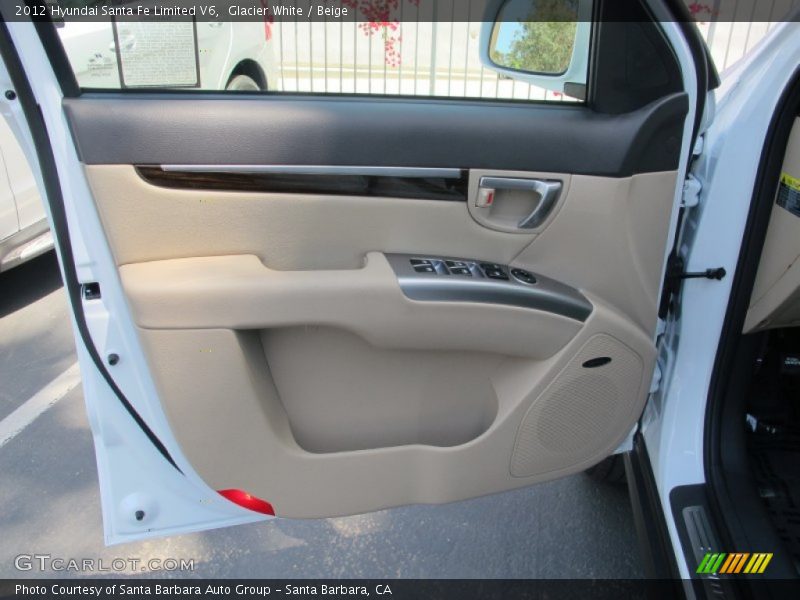 Glacier White / Beige 2012 Hyundai Santa Fe Limited V6