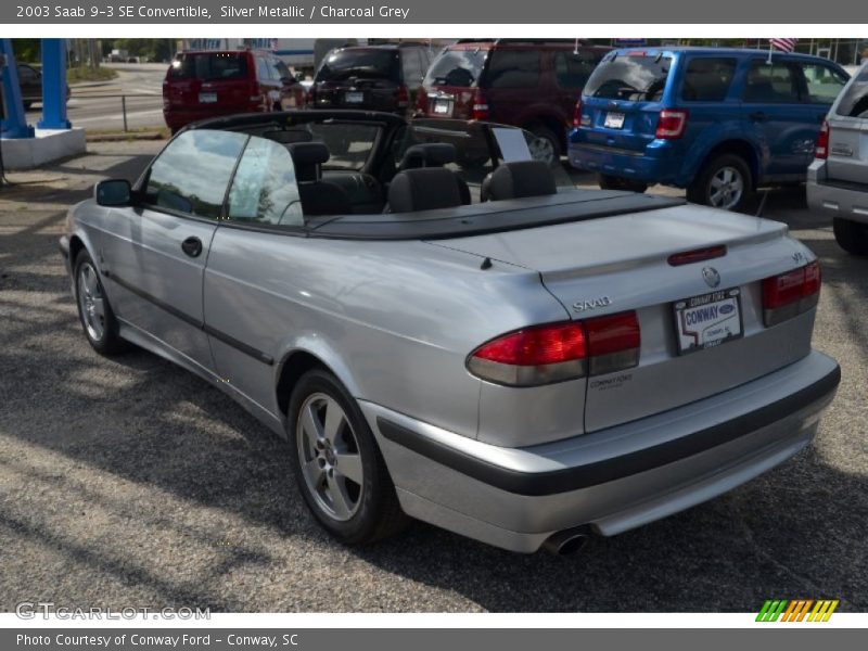 Silver Metallic / Charcoal Grey 2003 Saab 9-3 SE Convertible