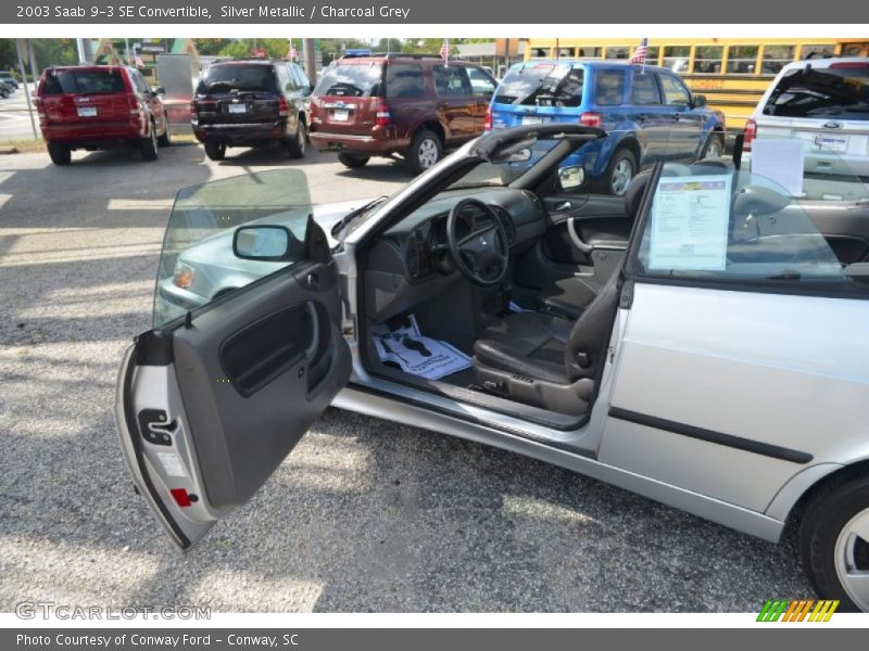 Silver Metallic / Charcoal Grey 2003 Saab 9-3 SE Convertible