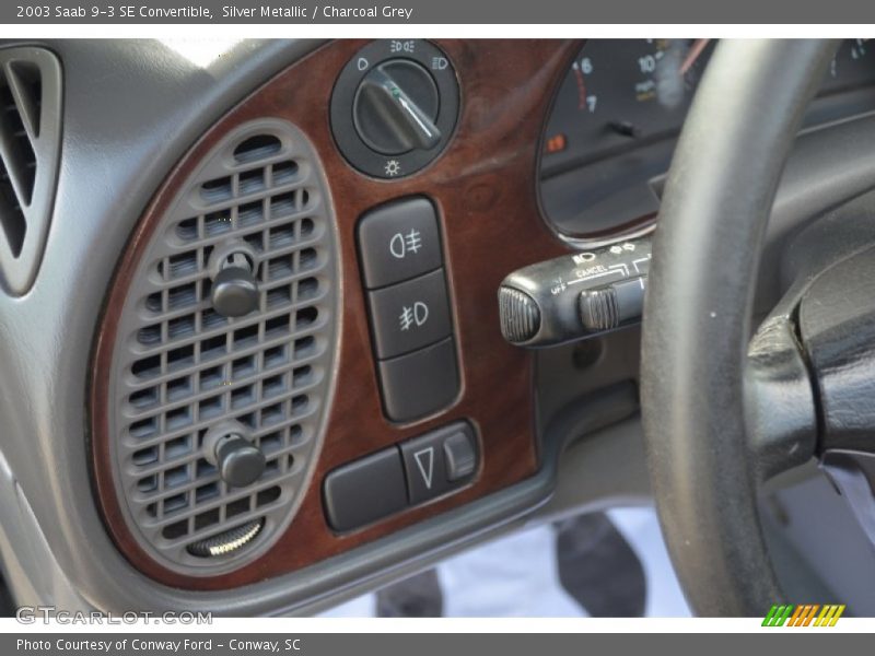 Silver Metallic / Charcoal Grey 2003 Saab 9-3 SE Convertible