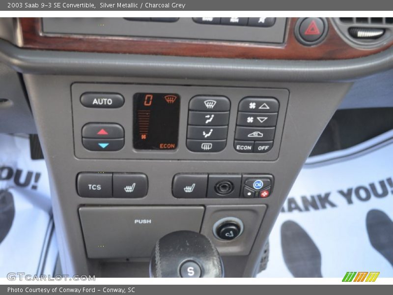 Silver Metallic / Charcoal Grey 2003 Saab 9-3 SE Convertible